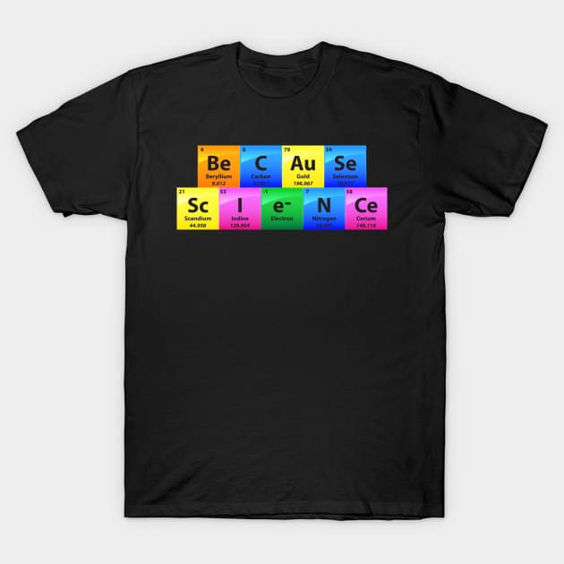 Because Science Periodic Table Of Elements T-Shirt by yeoys